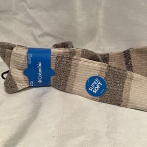 Women's Columbia Super Soft Knee High Socks Size 4-10 - 2 Pairs Black Multi  New